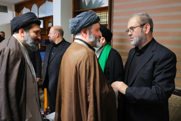 حضور فرزندان حضرت آیتالله خامنهای در دفتر حزبالله لبنان